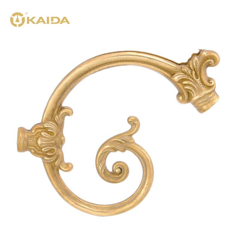 Cast Brass Swirl Arm Back Lamp Part