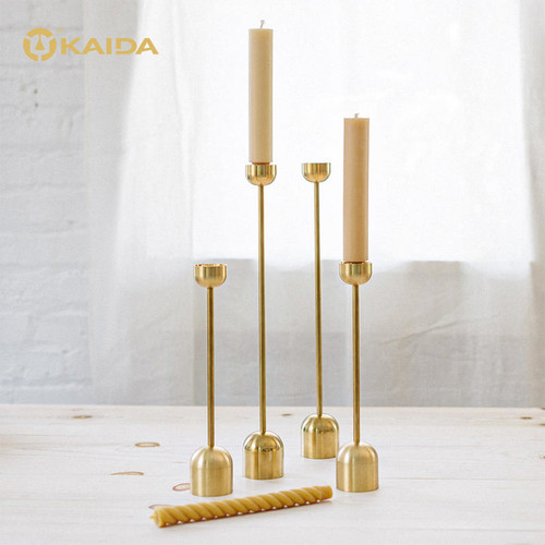 Modern Brass Candlesticks