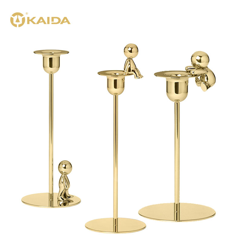 Modern Brass Candlesticks